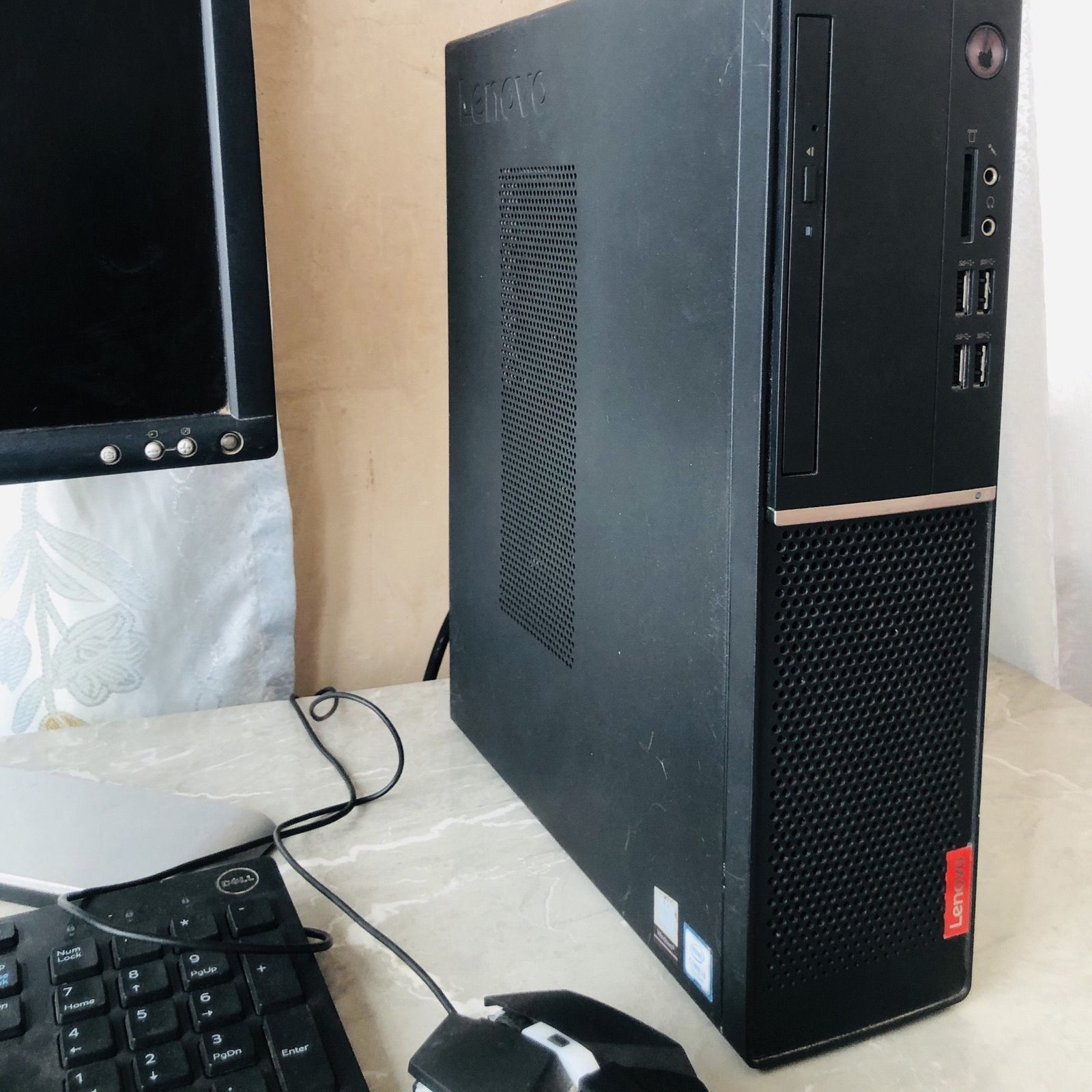 A Lenovo mini computer