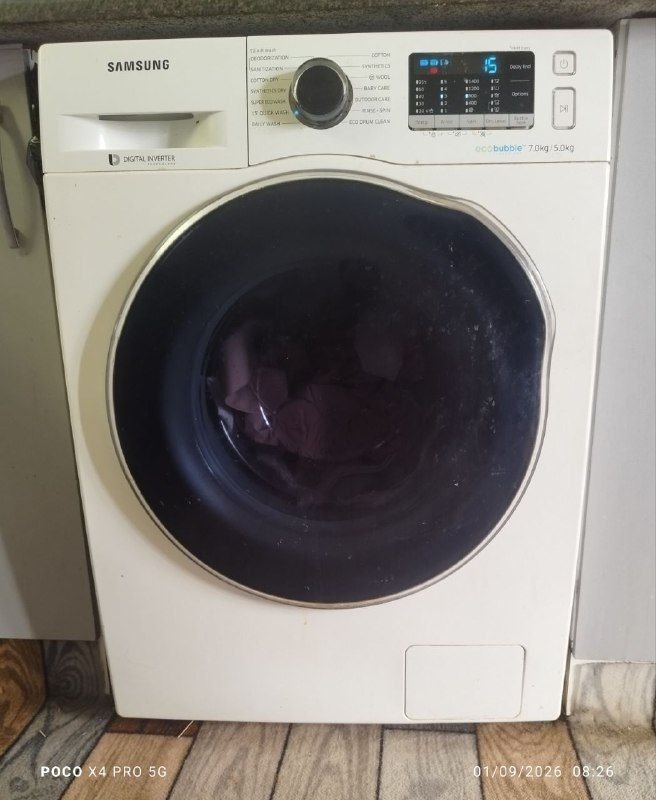 sale mashin lbasshoii Samsung 7nim kilo droazh klan srat 1400 dor salm to zmant kar price 16000 khridar pi oi or contact 0797010111