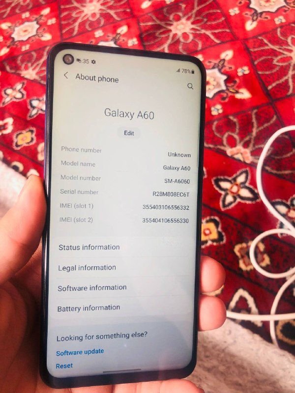 Samsung Galaxy A60 phone
