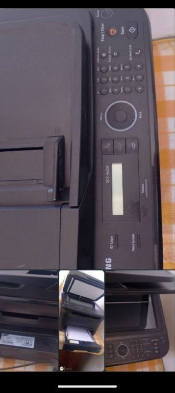 A three-function Samsung printer is available in the market with all the parts and colors at a reasonable price