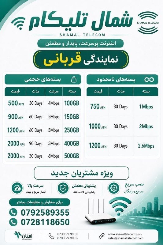 Economical volume packages from 100GB to 500GB Unlimited packages for worry-free use Fast and free installation 24-hour support Suitable for home, office, online education, games and downloads