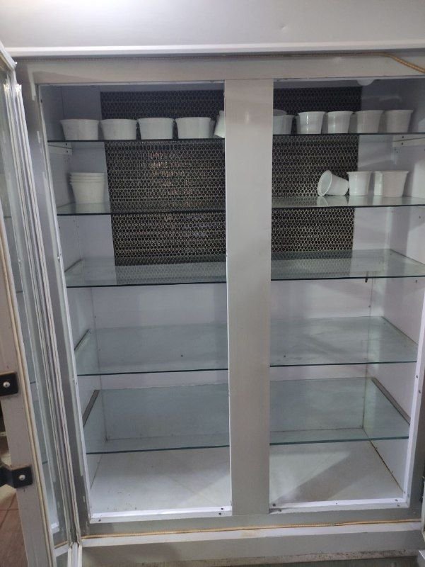 Two-door showcase refrigerator is for sale
