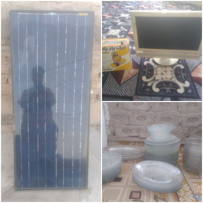 Hello, a battery electric TV with a used battery, a solar 80 and a variety of porcelain kitchen utensils, price 2500, for sale, buyer 0789137124