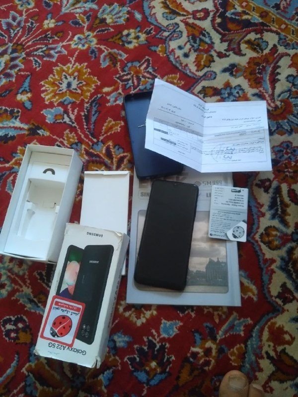 sale phone A22 5G storage 64 RAM 4 rijstr airan with karton kart warranty ofaktor
