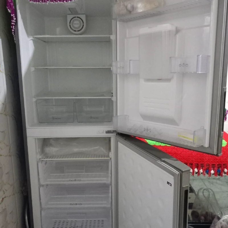 Hello, the refrigerator is clean and new. I am selling it because I am traveling