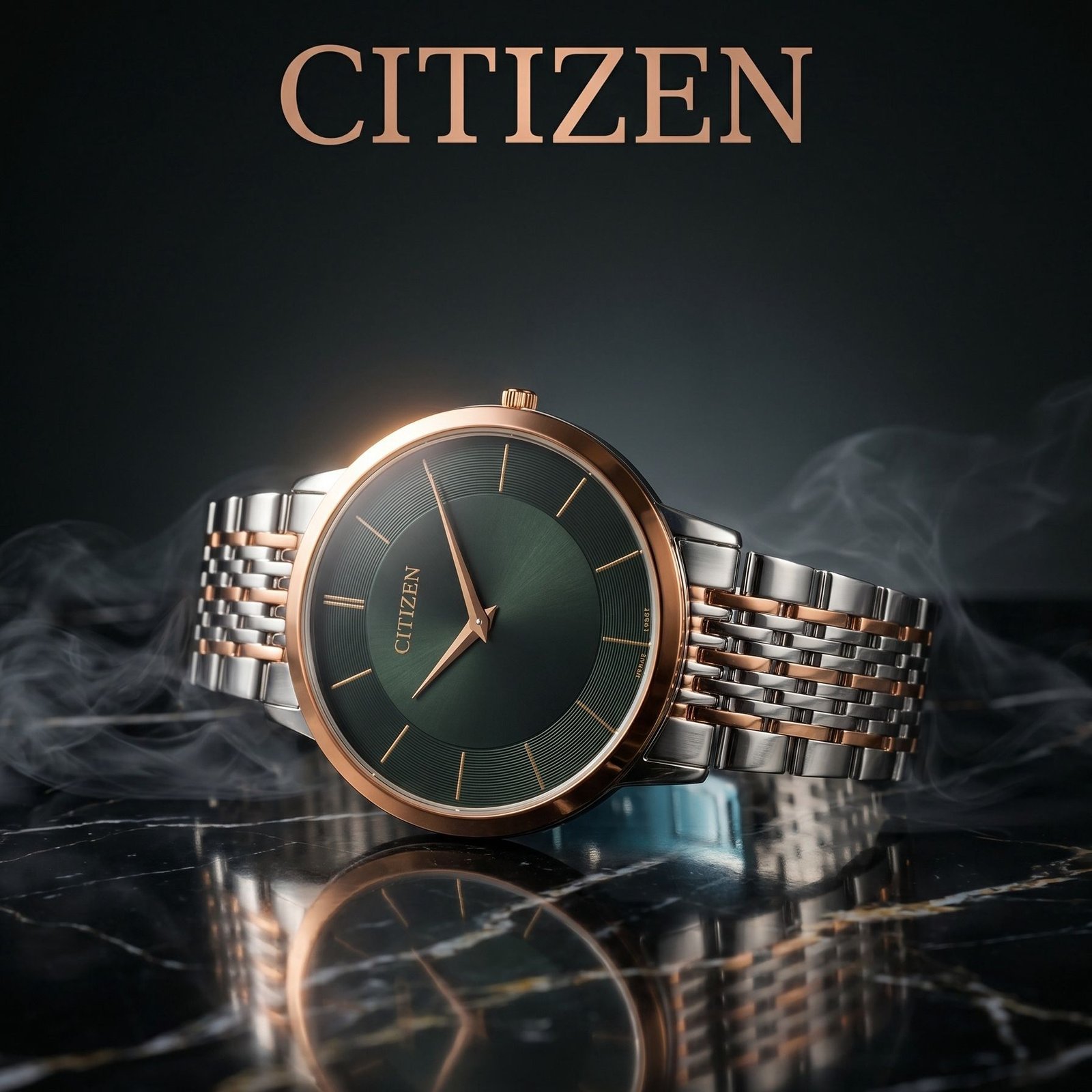 Citizen very thin luxury watch with a thickness of 4 mm