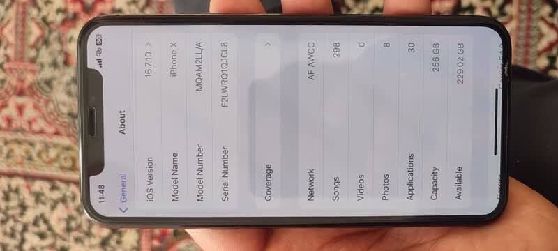 iPhone x memory 256 battery health 78 company everything factory unopened buy Europe